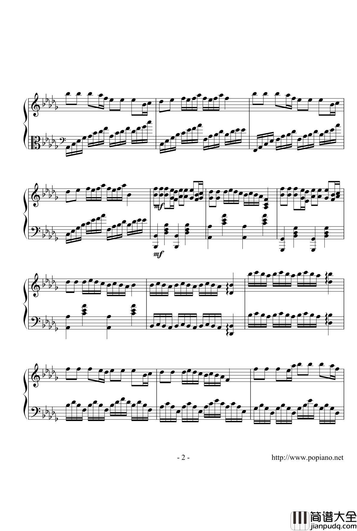 花雨钢琴谱_嗯嗯啊啊