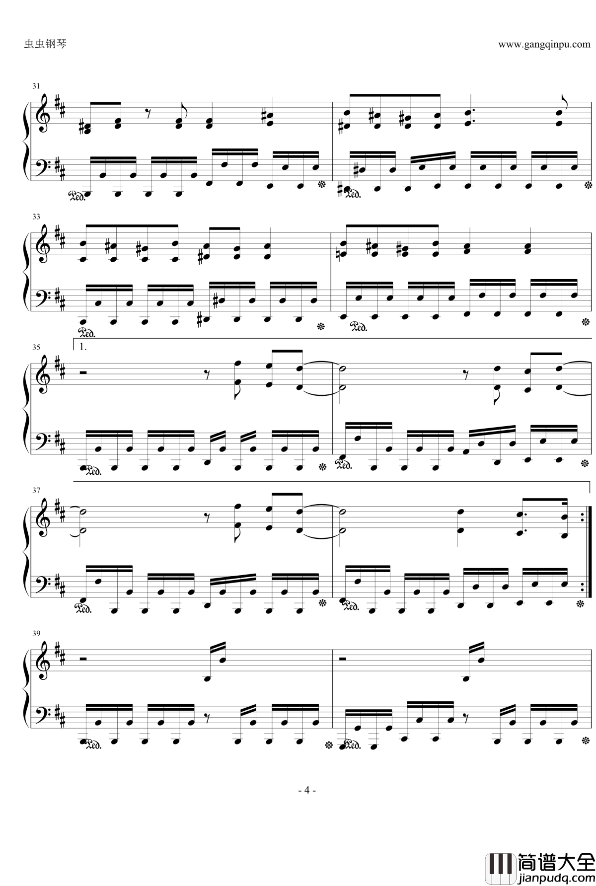 Pray钢琴谱_银魂_OP1