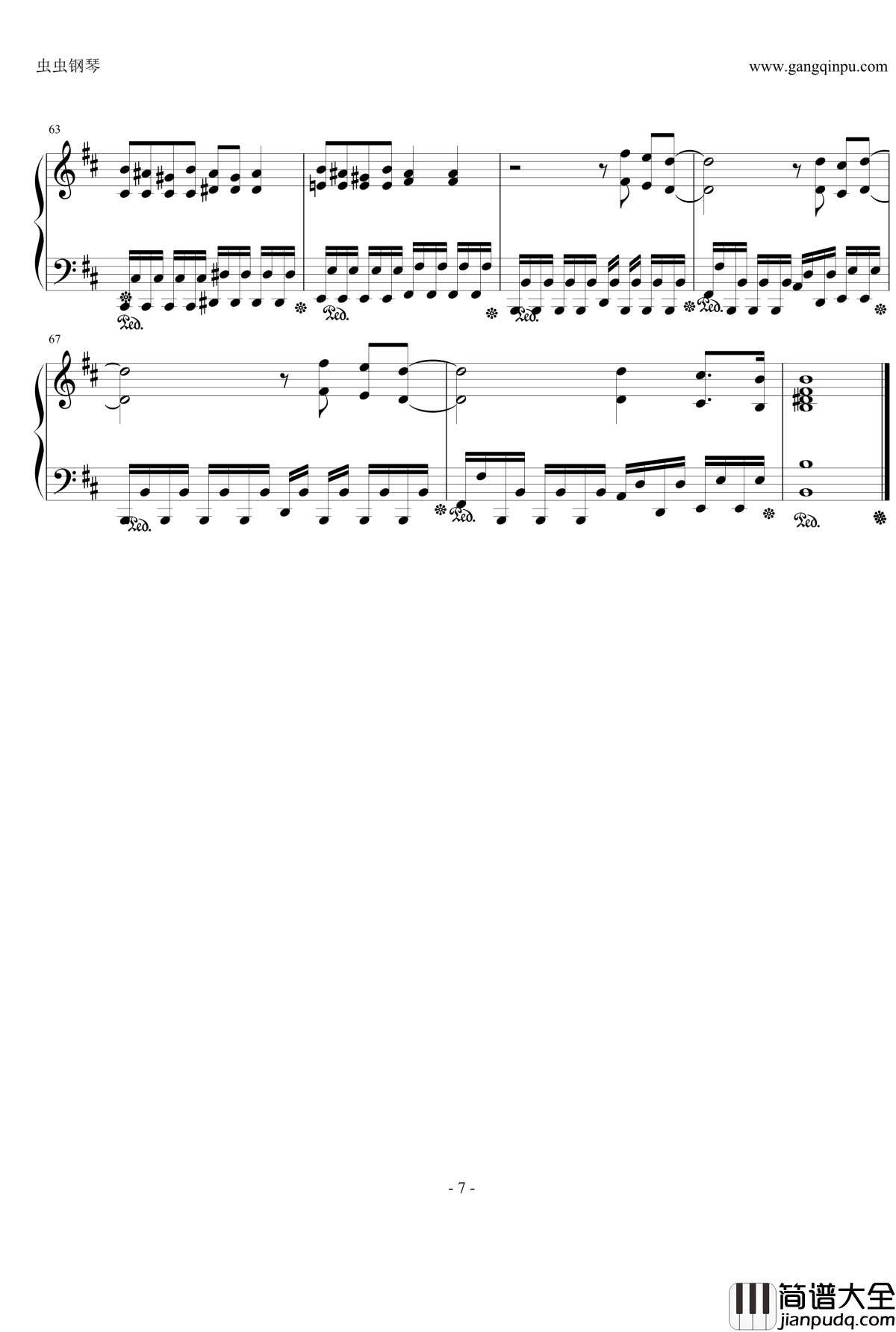 Pray钢琴谱_银魂_OP1