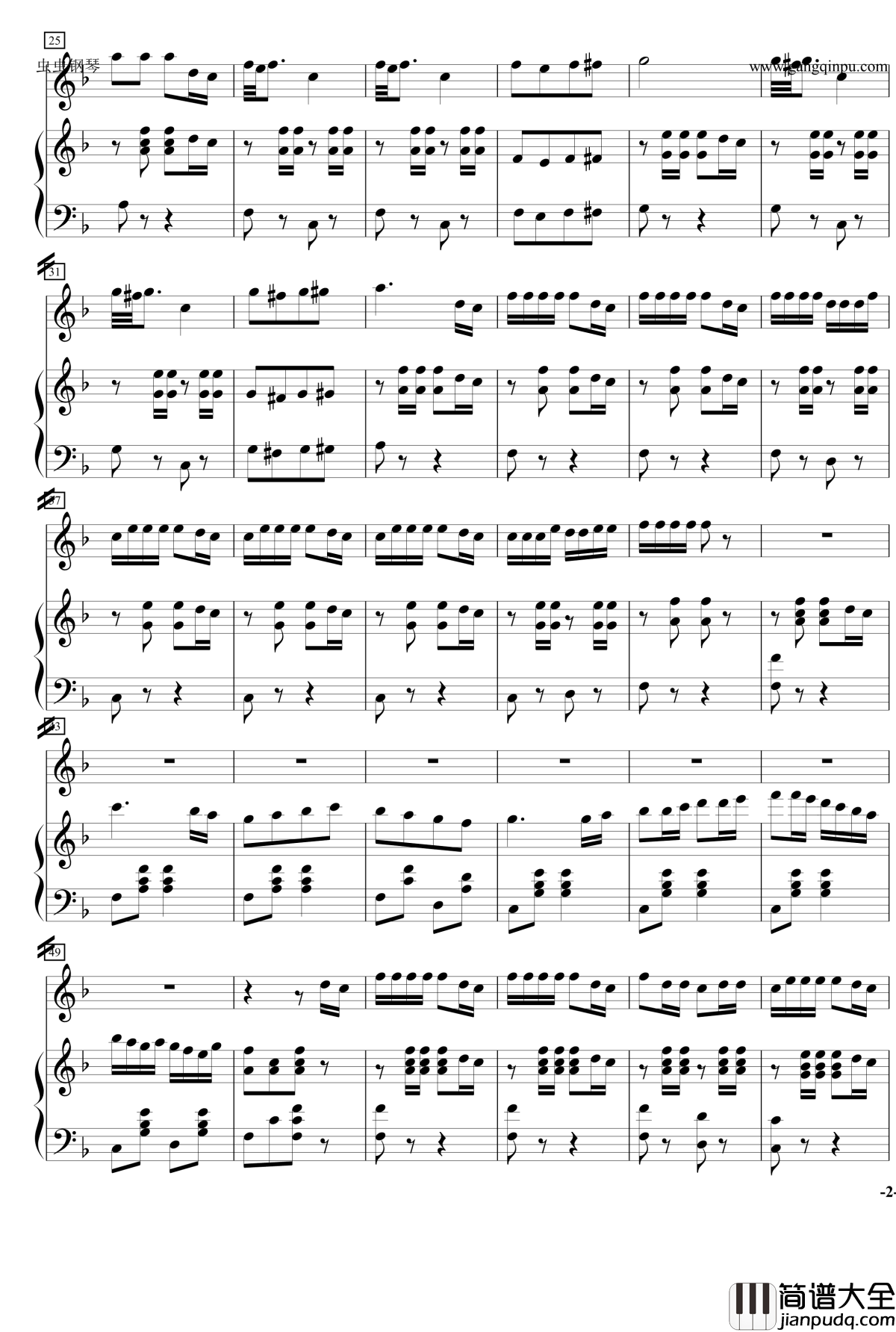 一百只老鼠钢琴谱_儿童歌曲