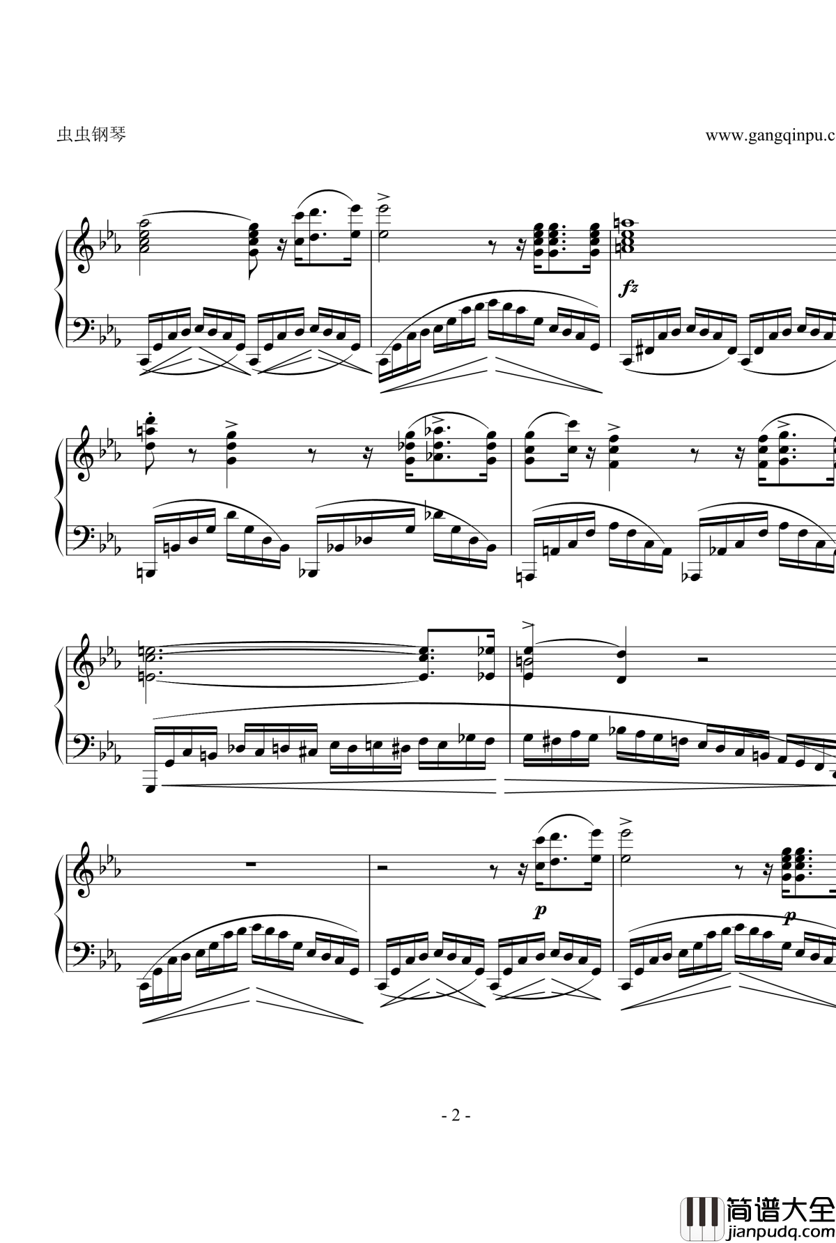Etude_OP.10_No12钢琴谱_肖邦练习曲_革命_chopin