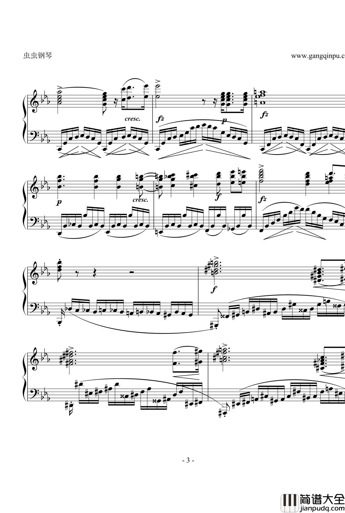 Etude_OP.10_No12钢琴谱_肖邦练习曲_革命_chopin
