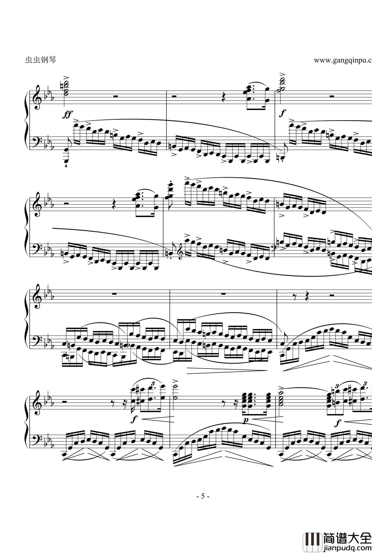 Etude_OP.10_No12钢琴谱_肖邦练习曲_革命_chopin