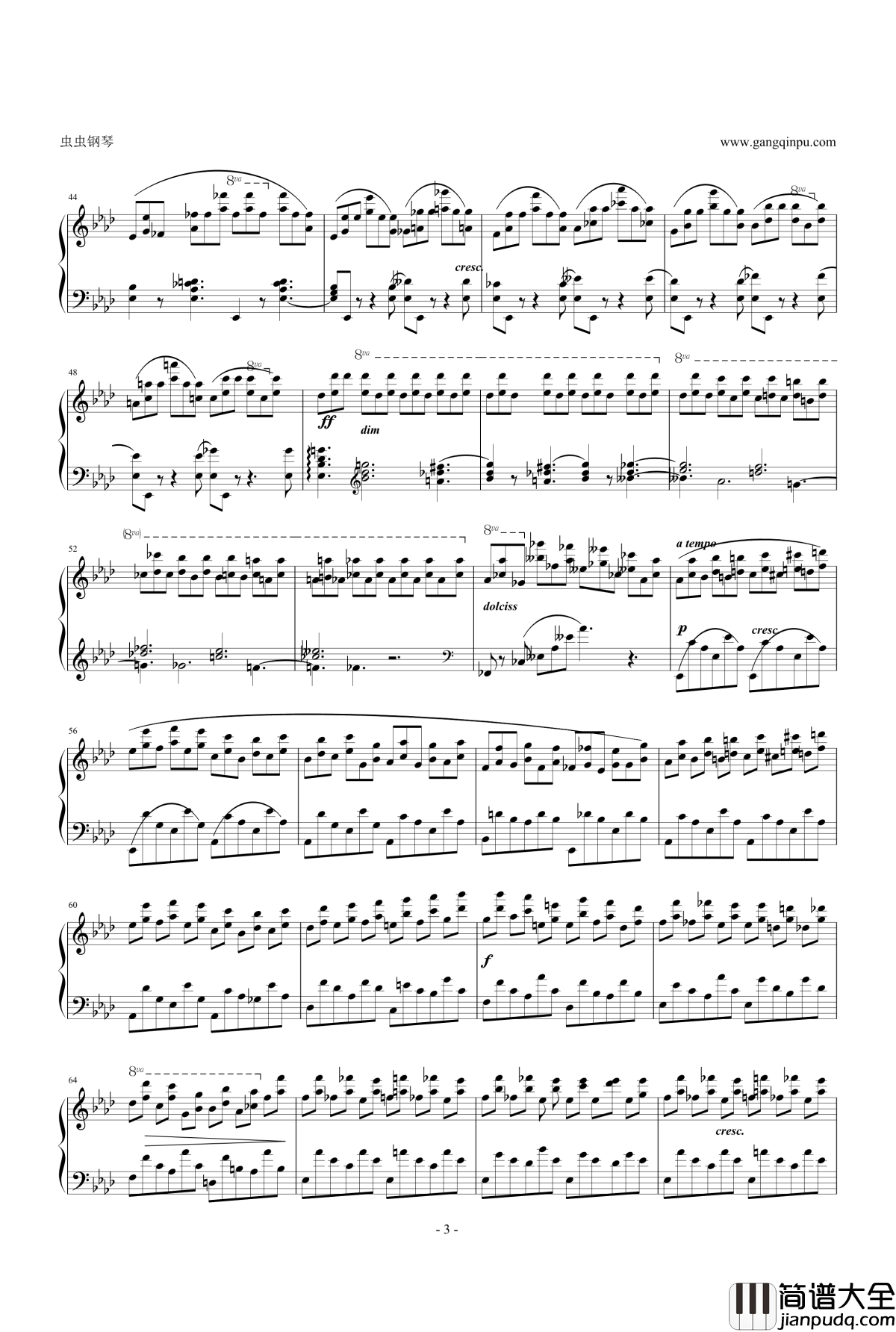 肖邦练习曲Etude_OP.10_No.10钢琴谱_chopin