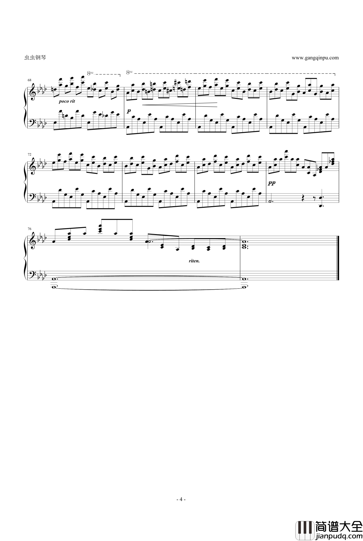 肖邦练习曲Etude_OP.10_No.10钢琴谱_chopin