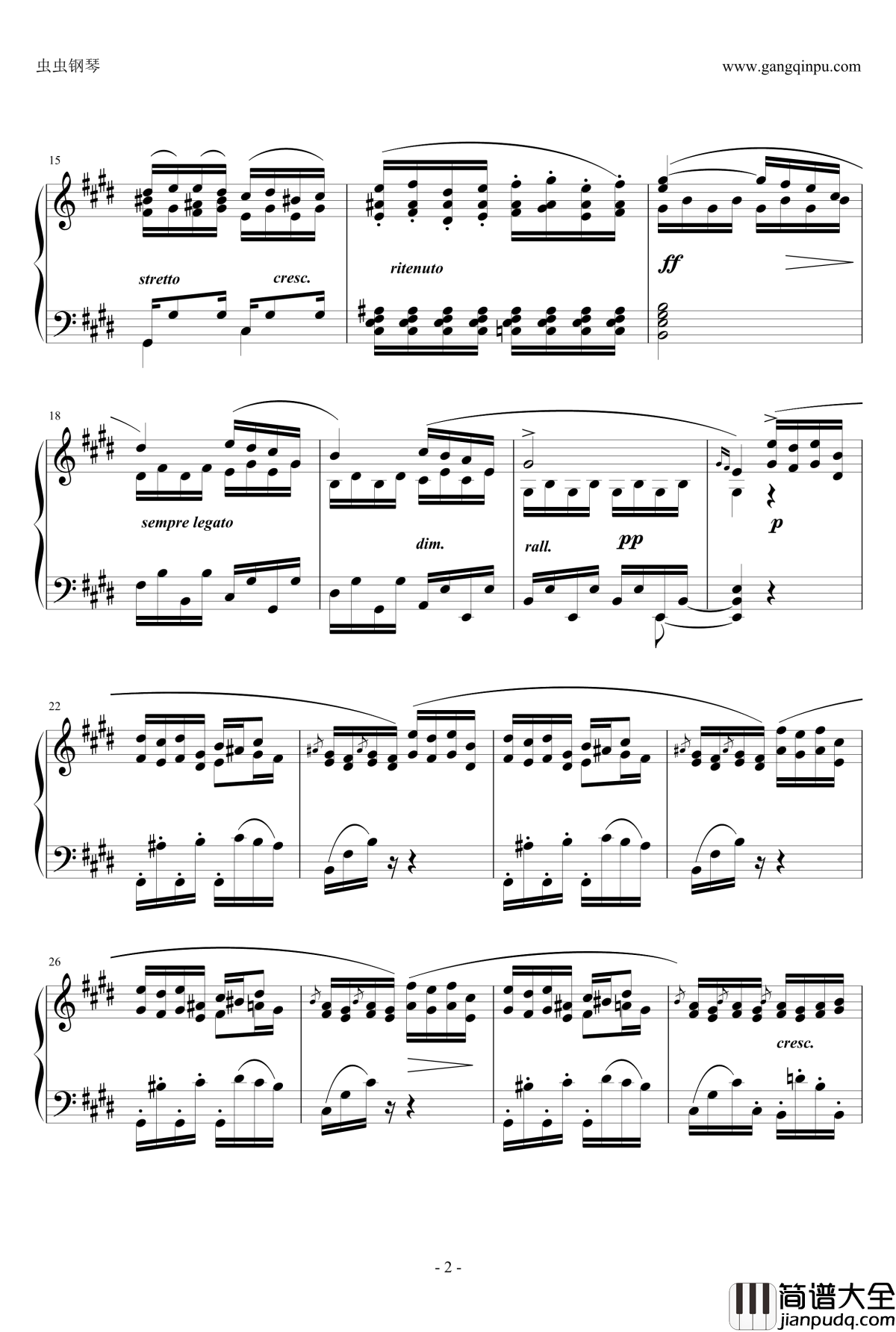 肖邦练习曲钢琴谱_Etude_OP.10_NO.3_肖邦_chopin