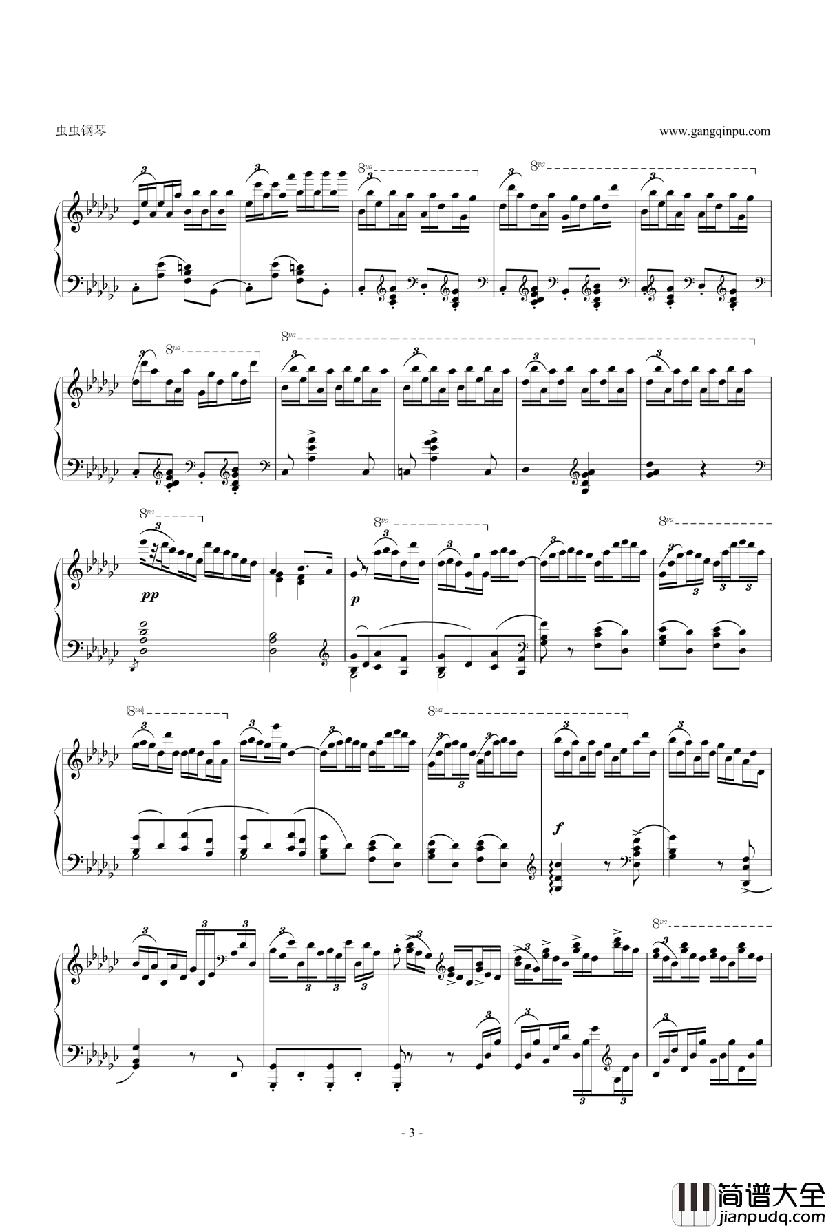 肖邦练习曲钢琴谱_Etude_OP.10_No.5_黑键_肖邦_chopin