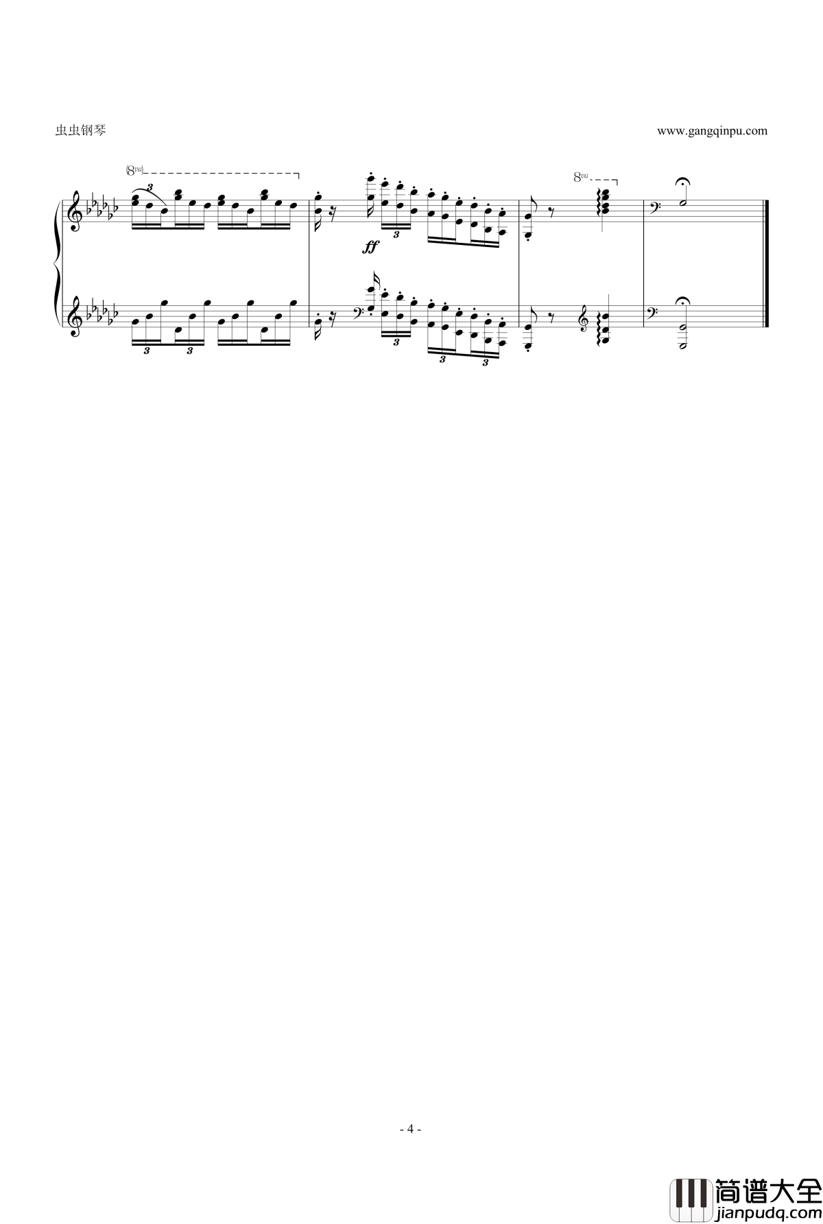 肖邦练习曲钢琴谱_Etude_OP.10_No.5_黑键_肖邦_chopin