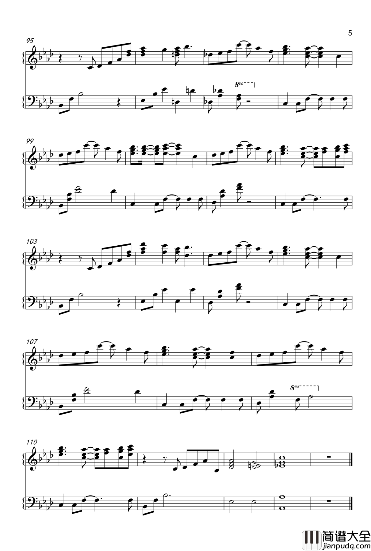 白色相簿钢琴谱_White_Album_完整钢琴版_搬运修改_森川由绮