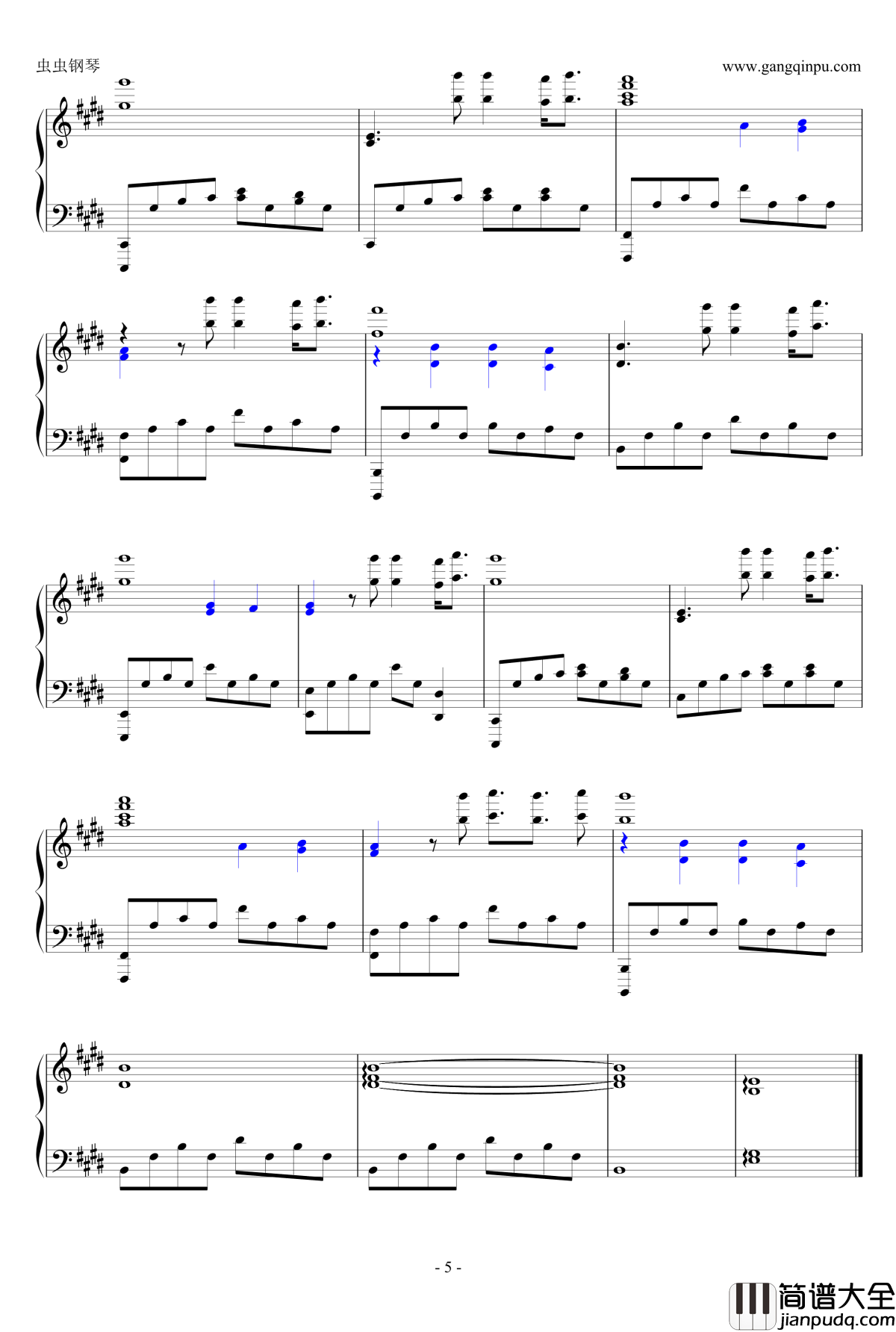 风云雄霸天下配乐钢琴谱