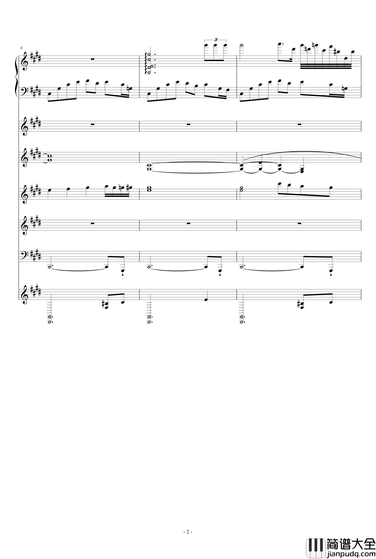 月の六重奏II钢琴谱_airoad