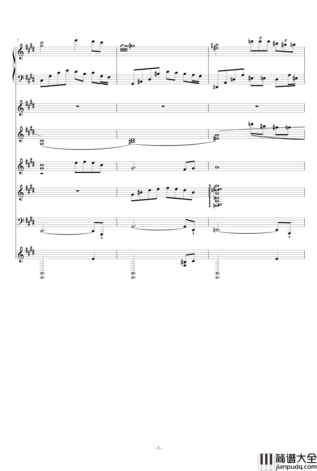 月の六重奏II钢琴谱_airoad