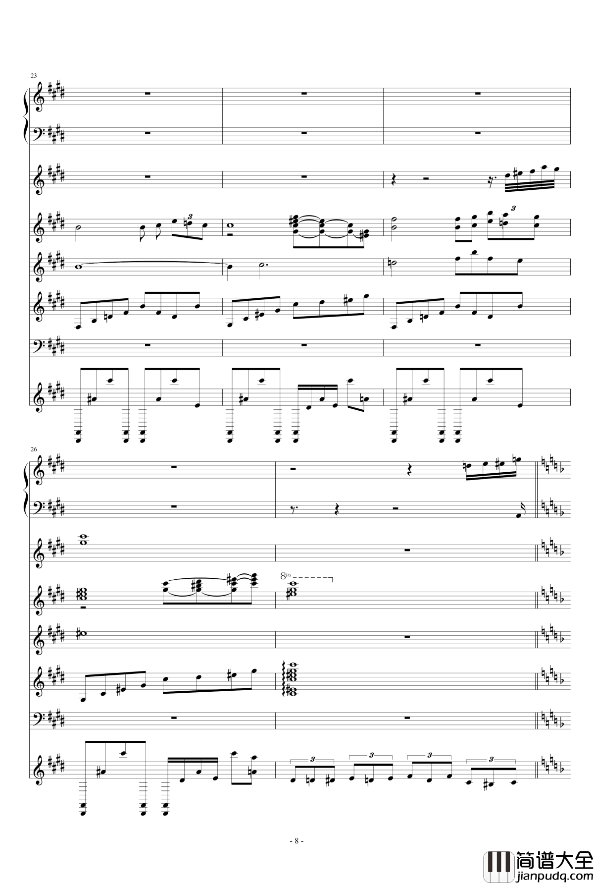 月の六重奏II钢琴谱_airoad