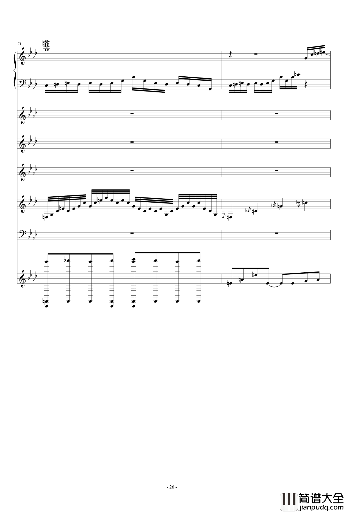 月の六重奏II钢琴谱_airoad