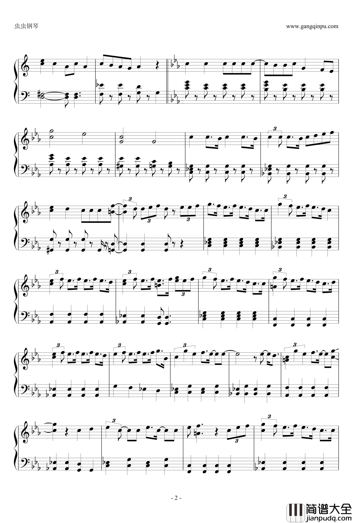 嵐钢琴谱_Endless_Game_Arashi