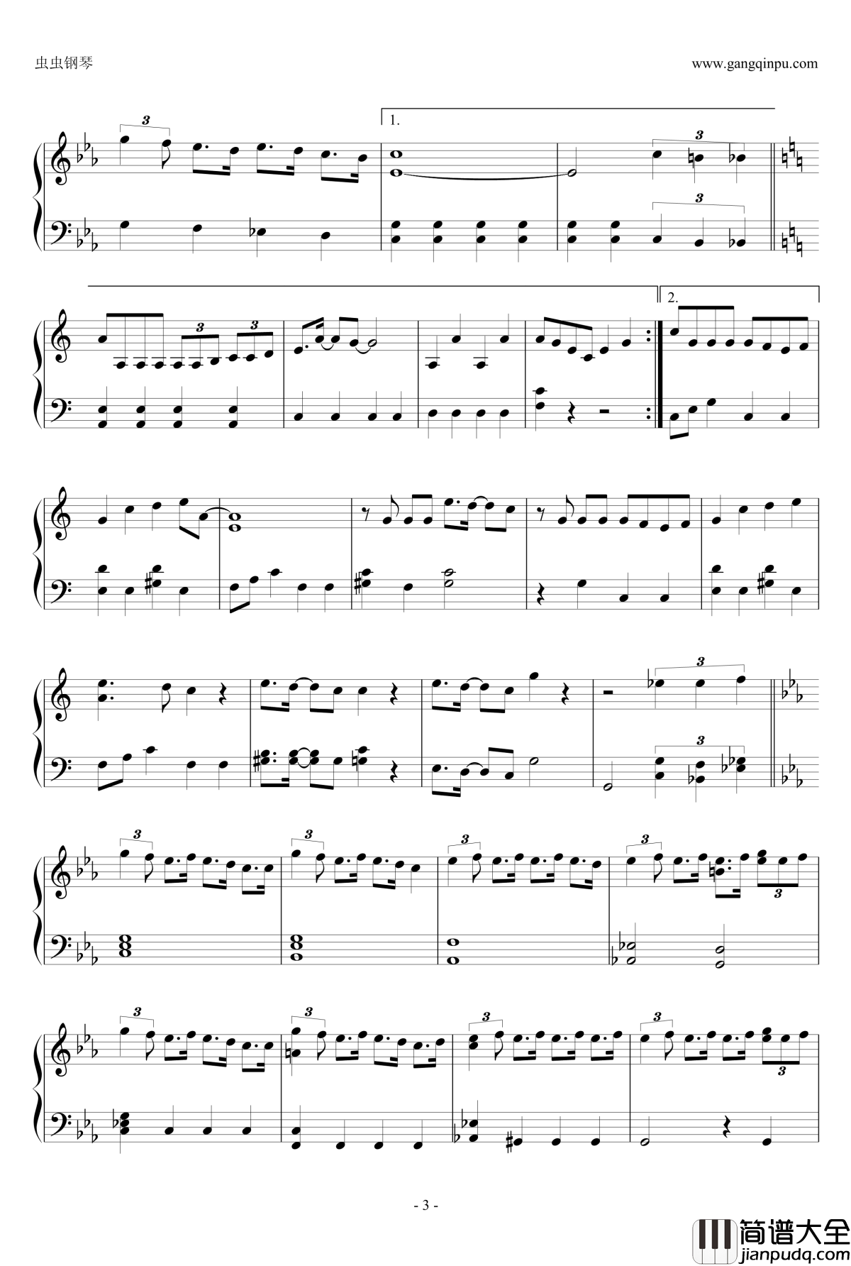 嵐钢琴谱_Endless_Game_Arashi