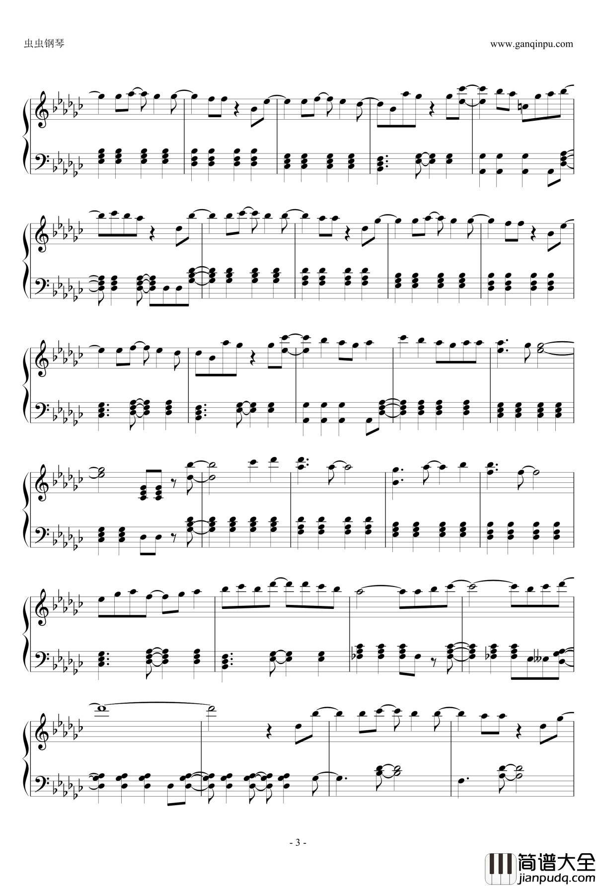 チャンスの順番钢琴谱_AKB48