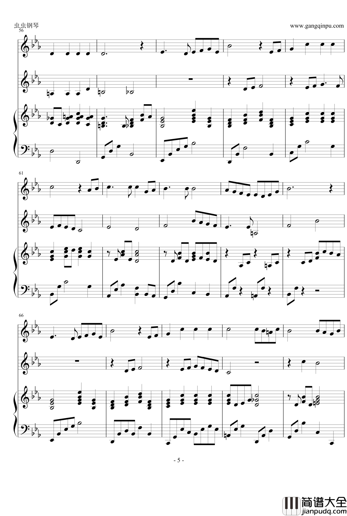 桜の栞钢琴谱_双声部合唱纯钢琴伴奏_AKB48