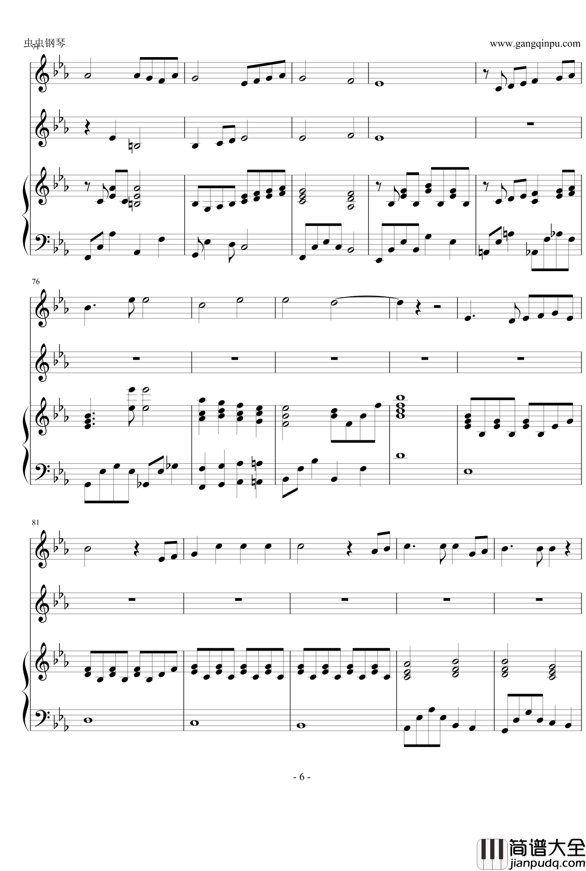 桜の栞钢琴谱_双声部合唱纯钢琴伴奏_AKB48