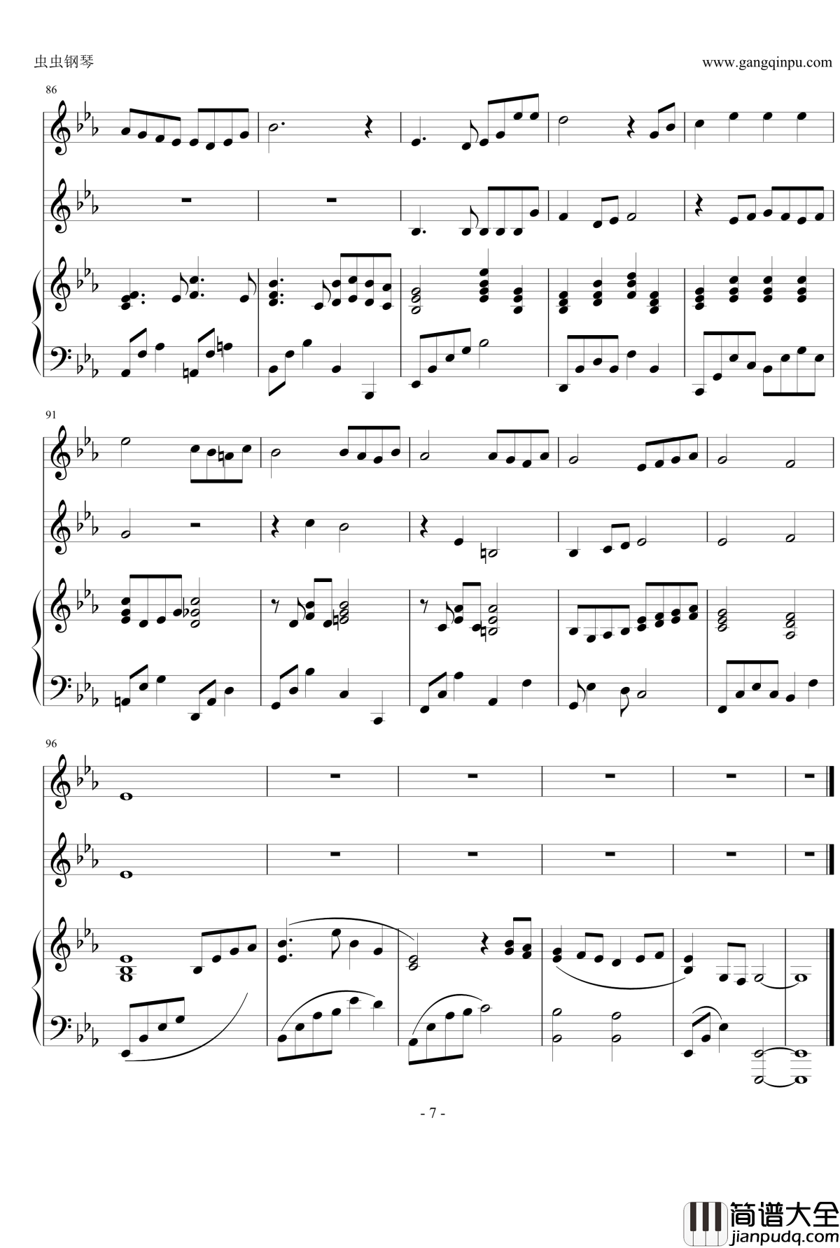 桜の栞钢琴谱_双声部合唱纯钢琴伴奏_AKB48