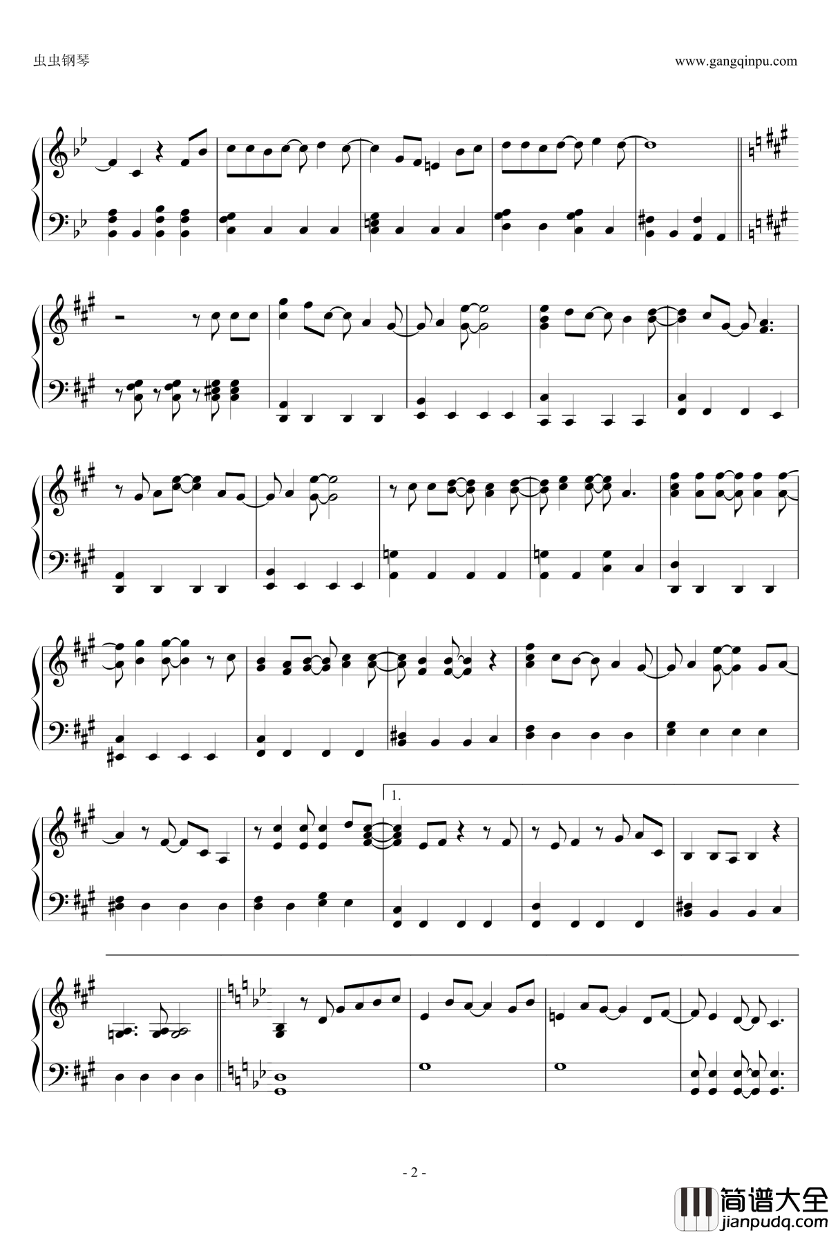 嵐钢琴谱_Lotus_Arashi