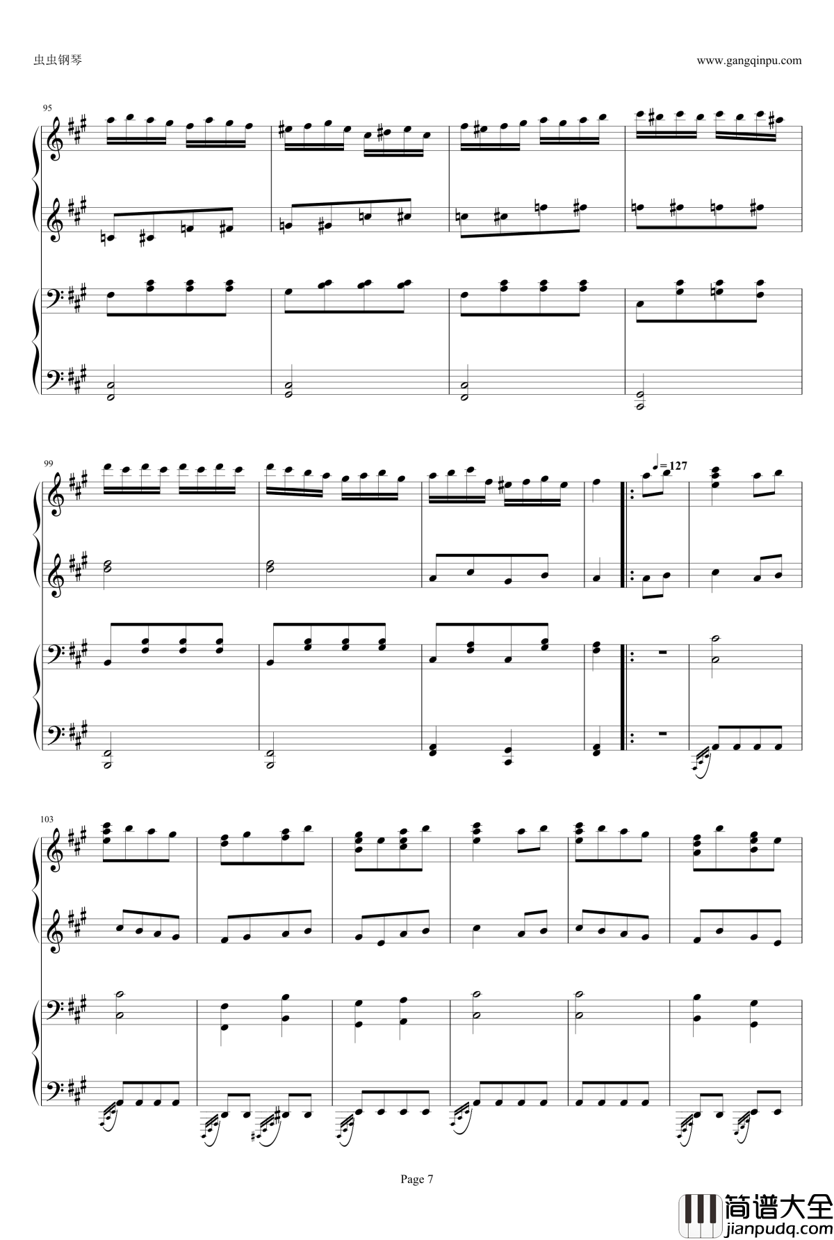 土耳其进行曲四手钢琴谱_李云迪周杰伦版_莫扎特