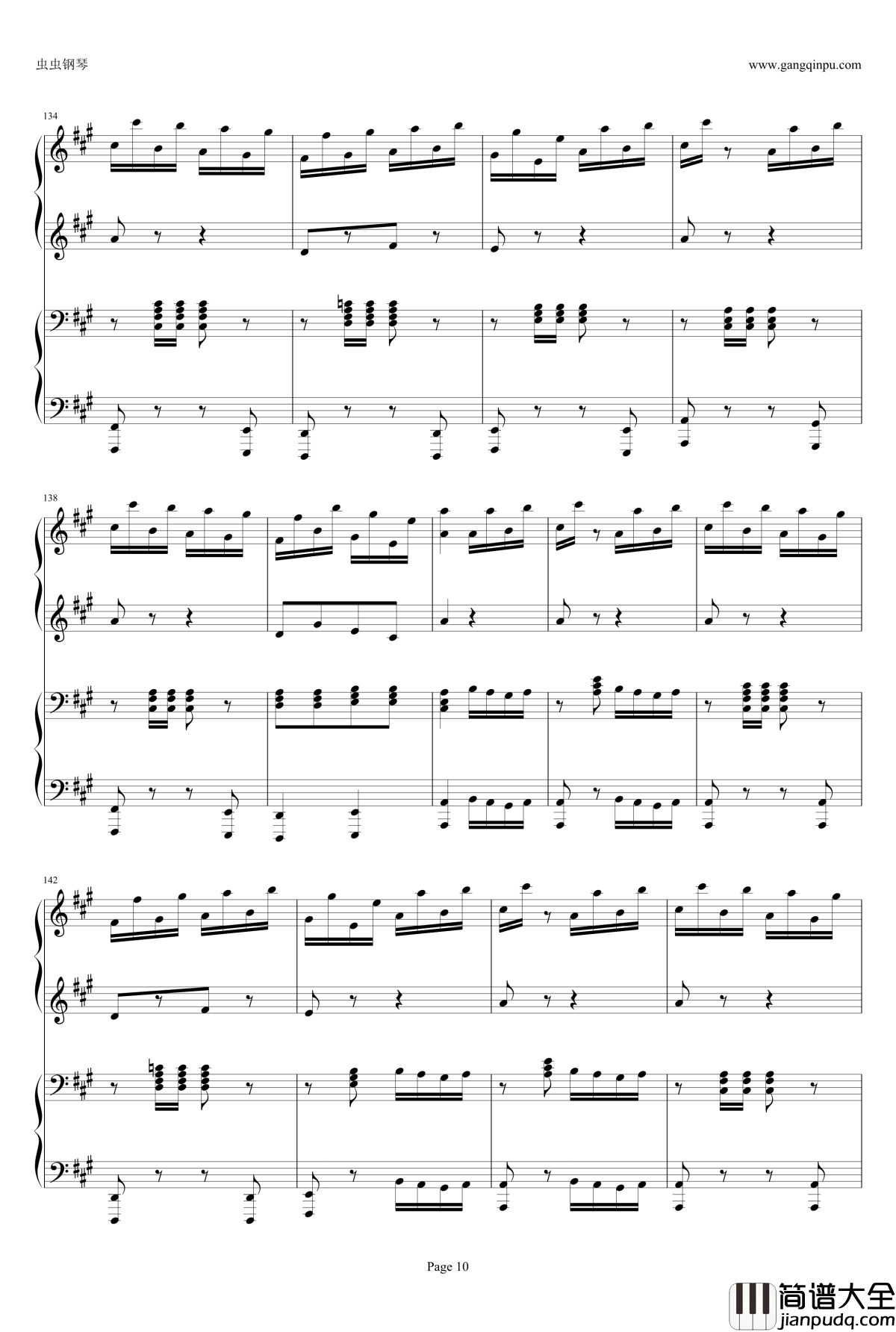 土耳其进行曲四手钢琴谱_李云迪周杰伦版_莫扎特