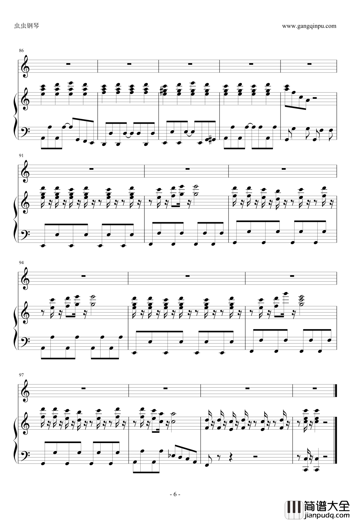 嵐Troublemaker钢琴谱_钢琴弹唱_Arashi