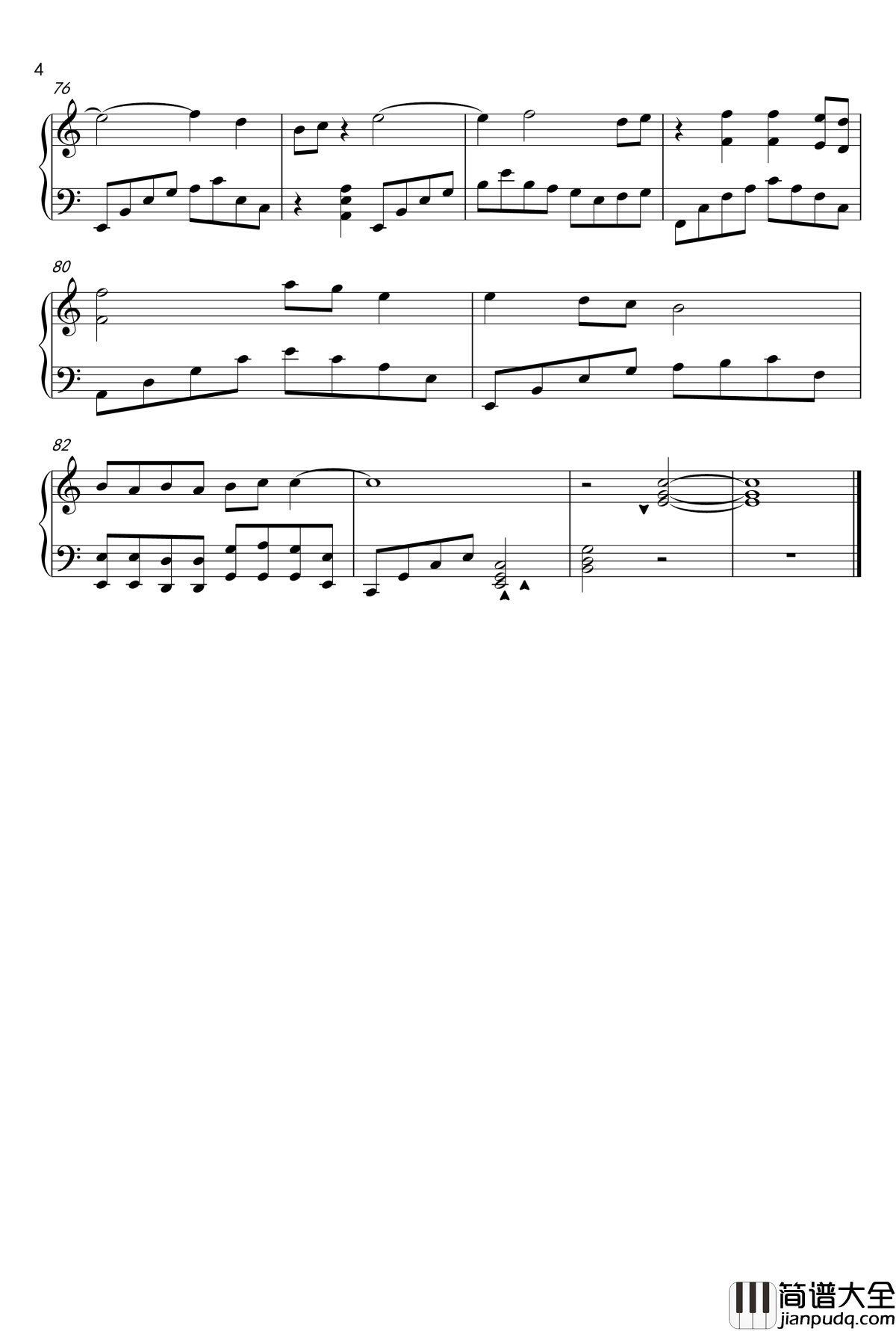 缘钢琴谱_念某某