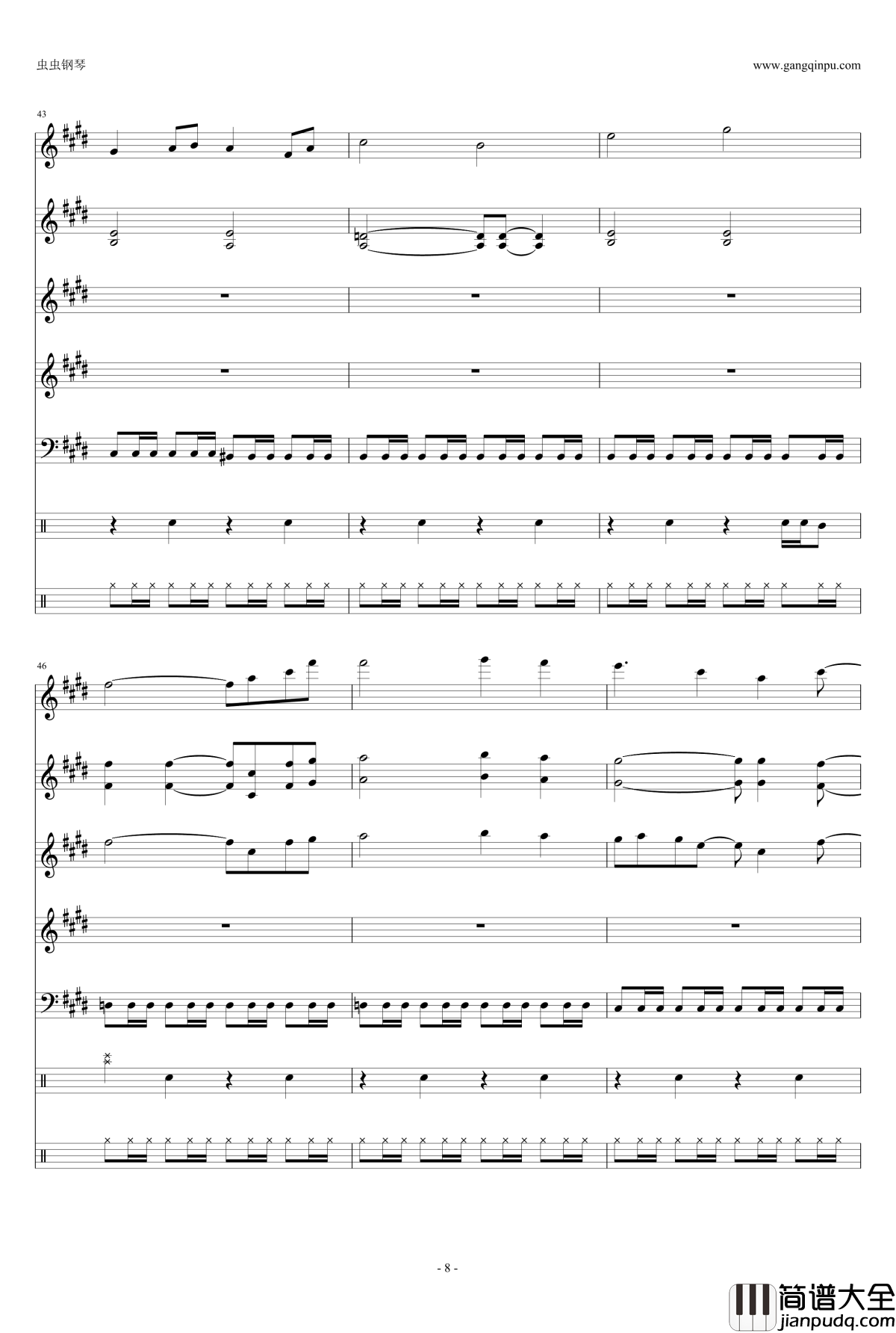 黄昏の圣痕钢琴谱_恶魔城