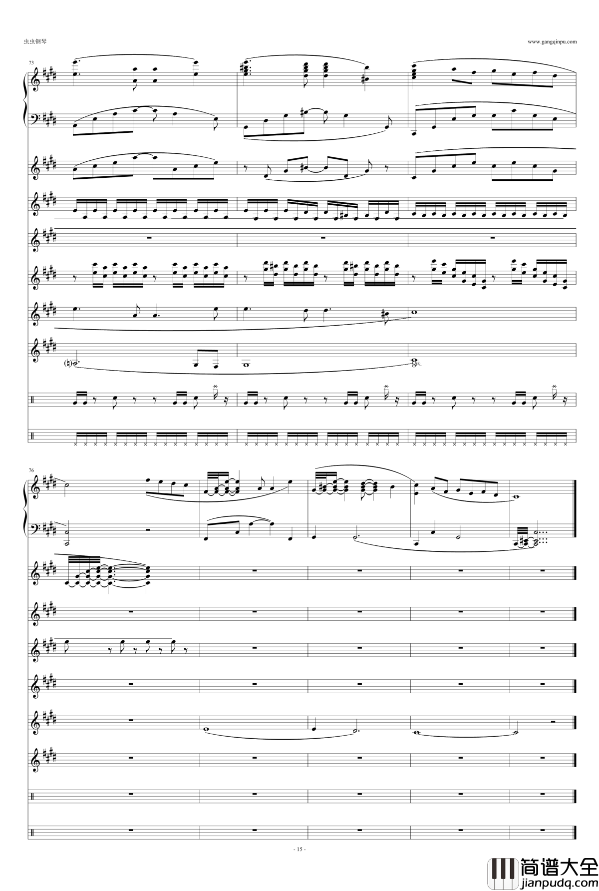 利鲁之歌钢琴谱_leeloos_theme_马克西姆_Maksim·Mrvica