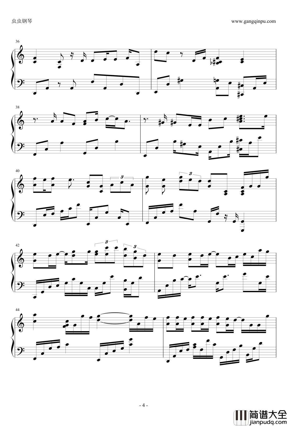 洋葱钢琴谱_独家编配_钢琴演奏谱_杨宗纬