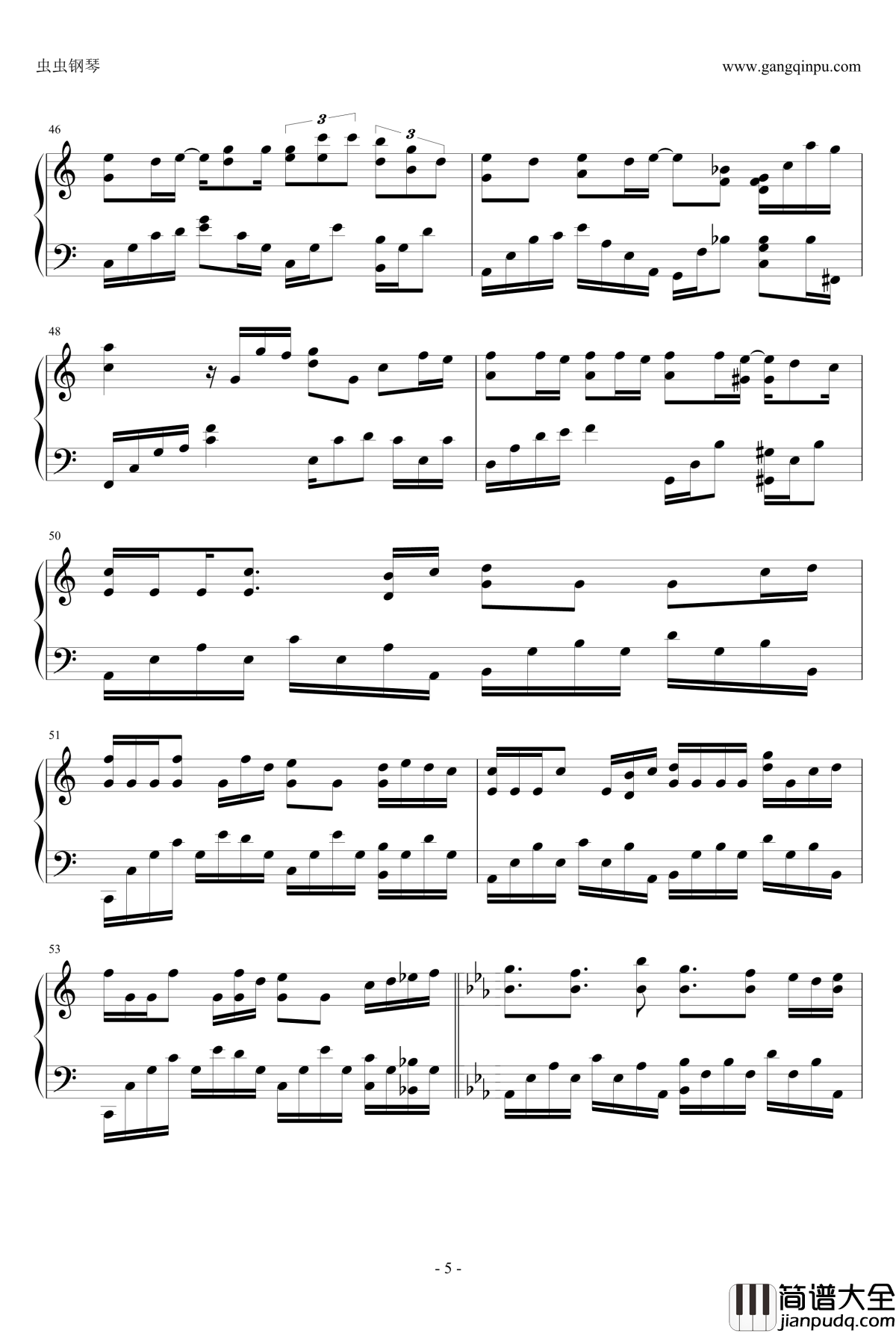 洋葱钢琴谱_独家编配_钢琴演奏谱_杨宗纬