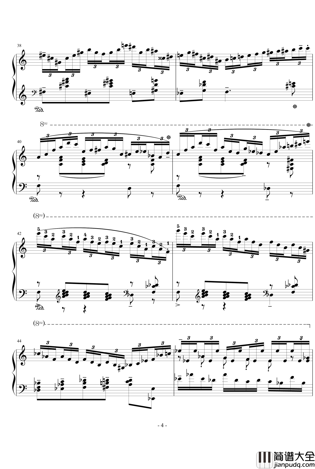 往事钢琴谱_c小调回旋奏鸣曲_流行追梦人