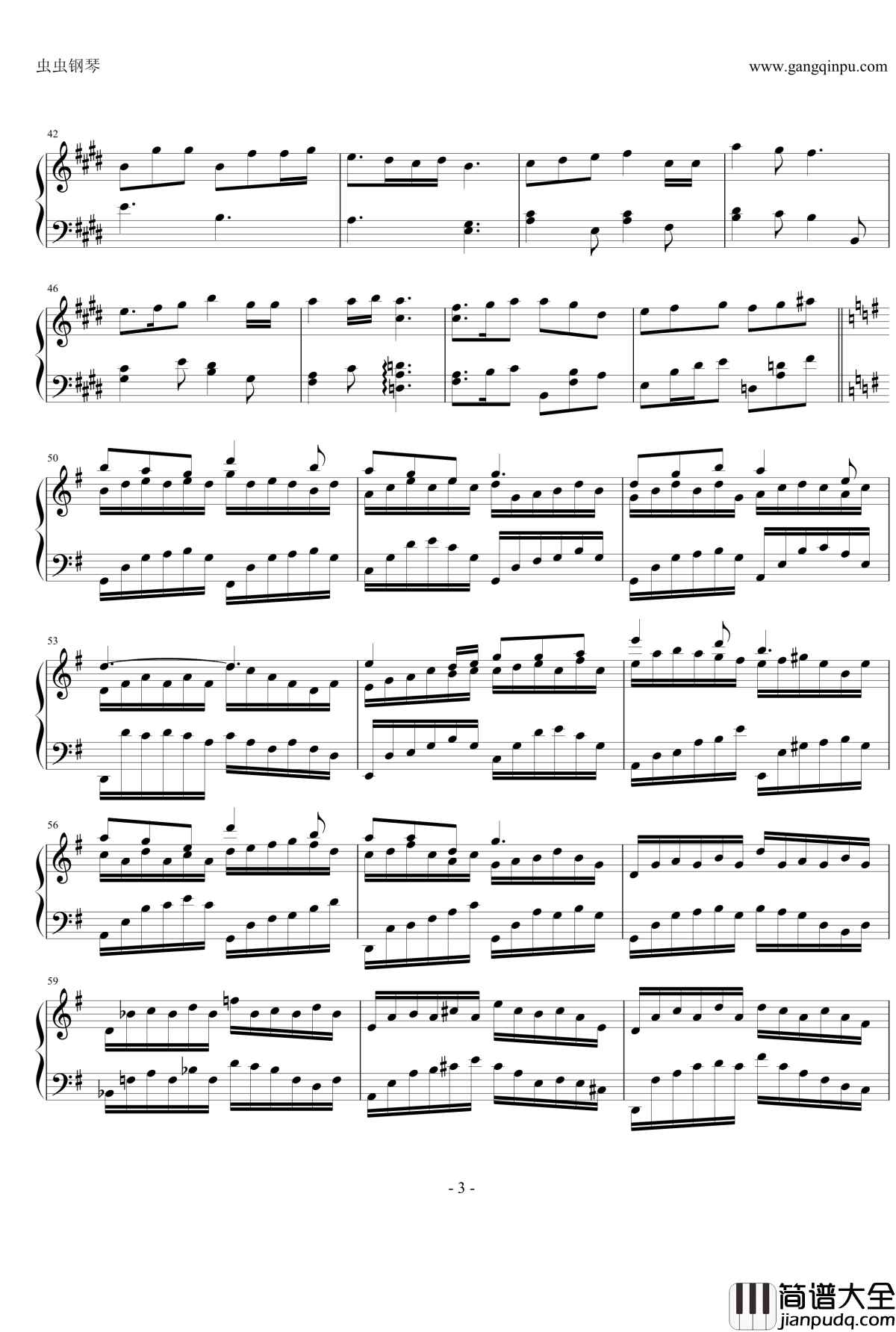 E_majors_world钢琴谱_E大调的天空