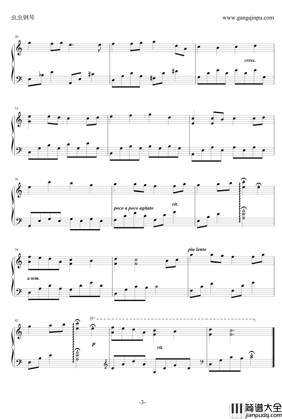 Raindrops钢琴谱_音乐盒1yh版_the_rain