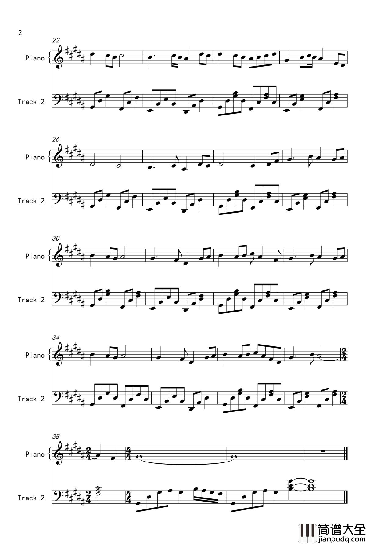 你在哪里钢琴谱_贤飘零枫