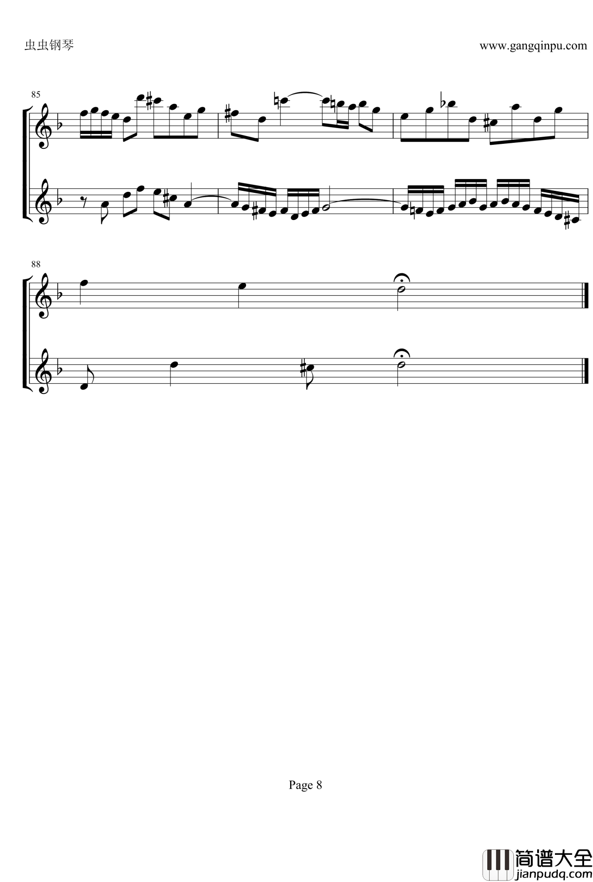 d小调双小提琴协奏曲钢琴谱_第1乐章_巴赫_P.E.Bach