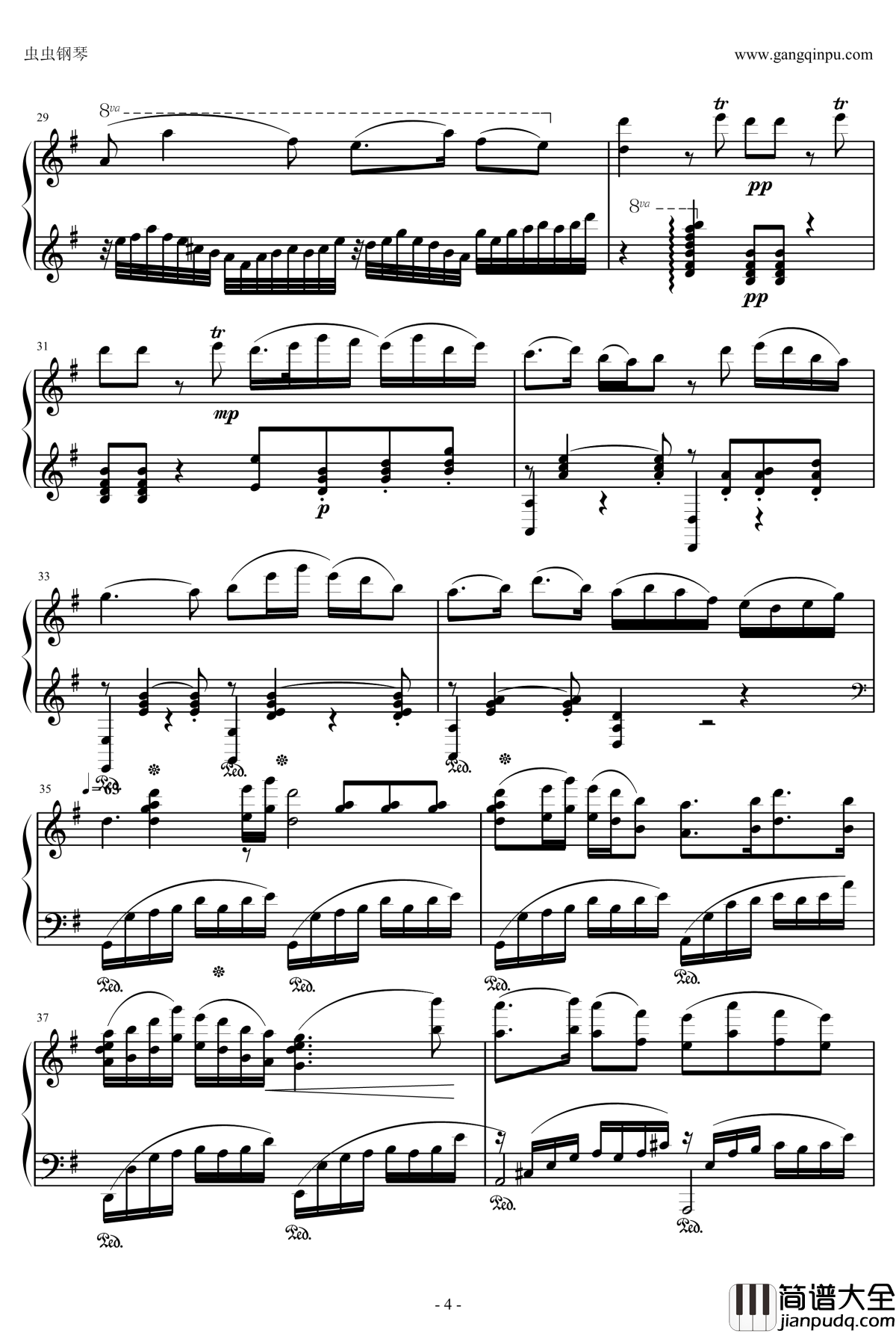 化蝶钢琴谱_梁祝尾声_萧晓军