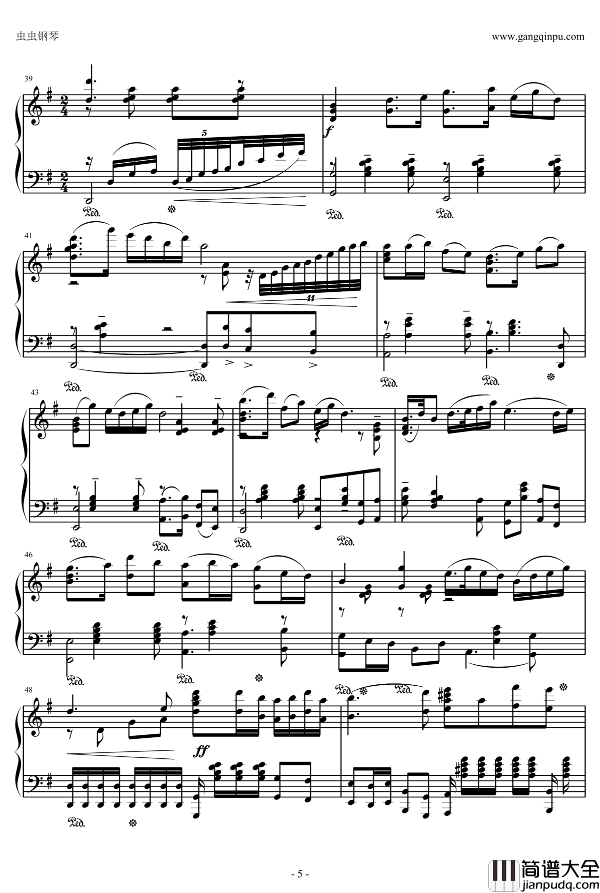 化蝶钢琴谱_梁祝尾声_萧晓军