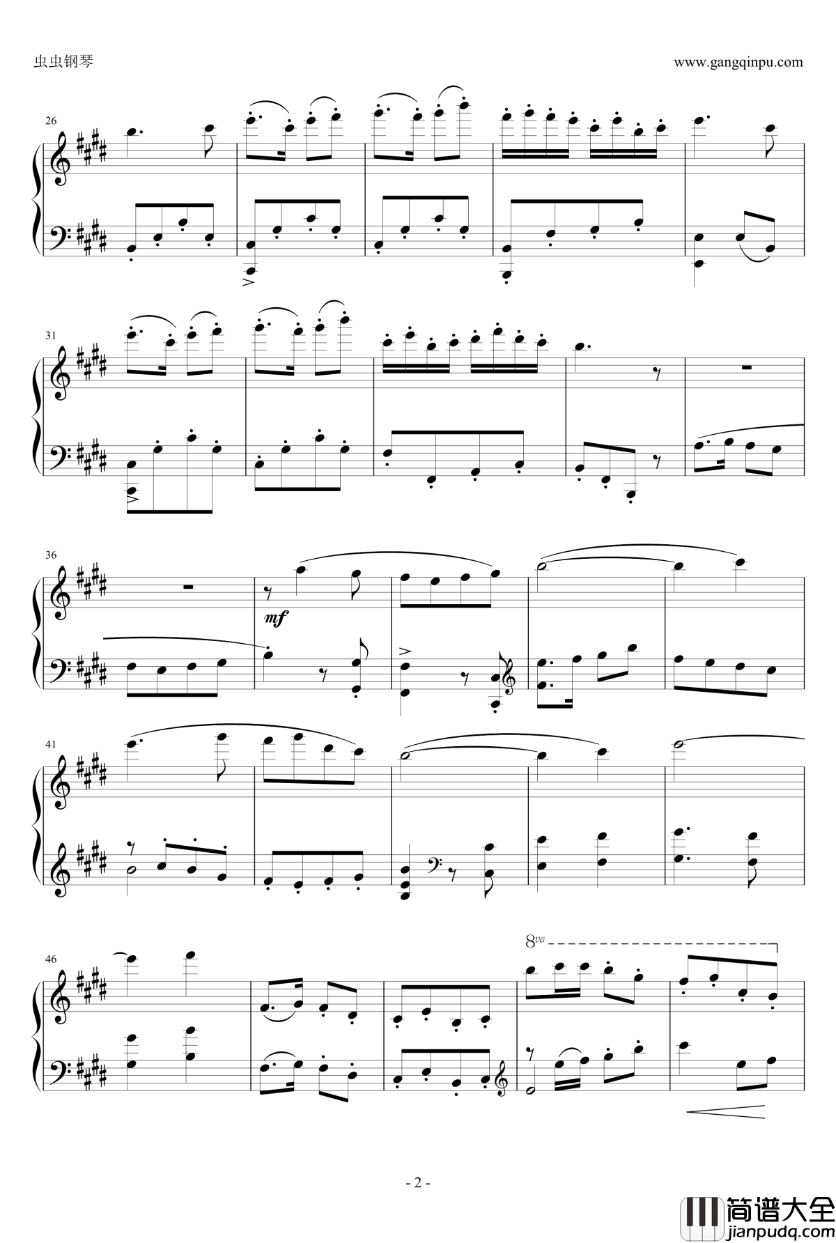 梁祝钢琴谱_快板_中国名曲