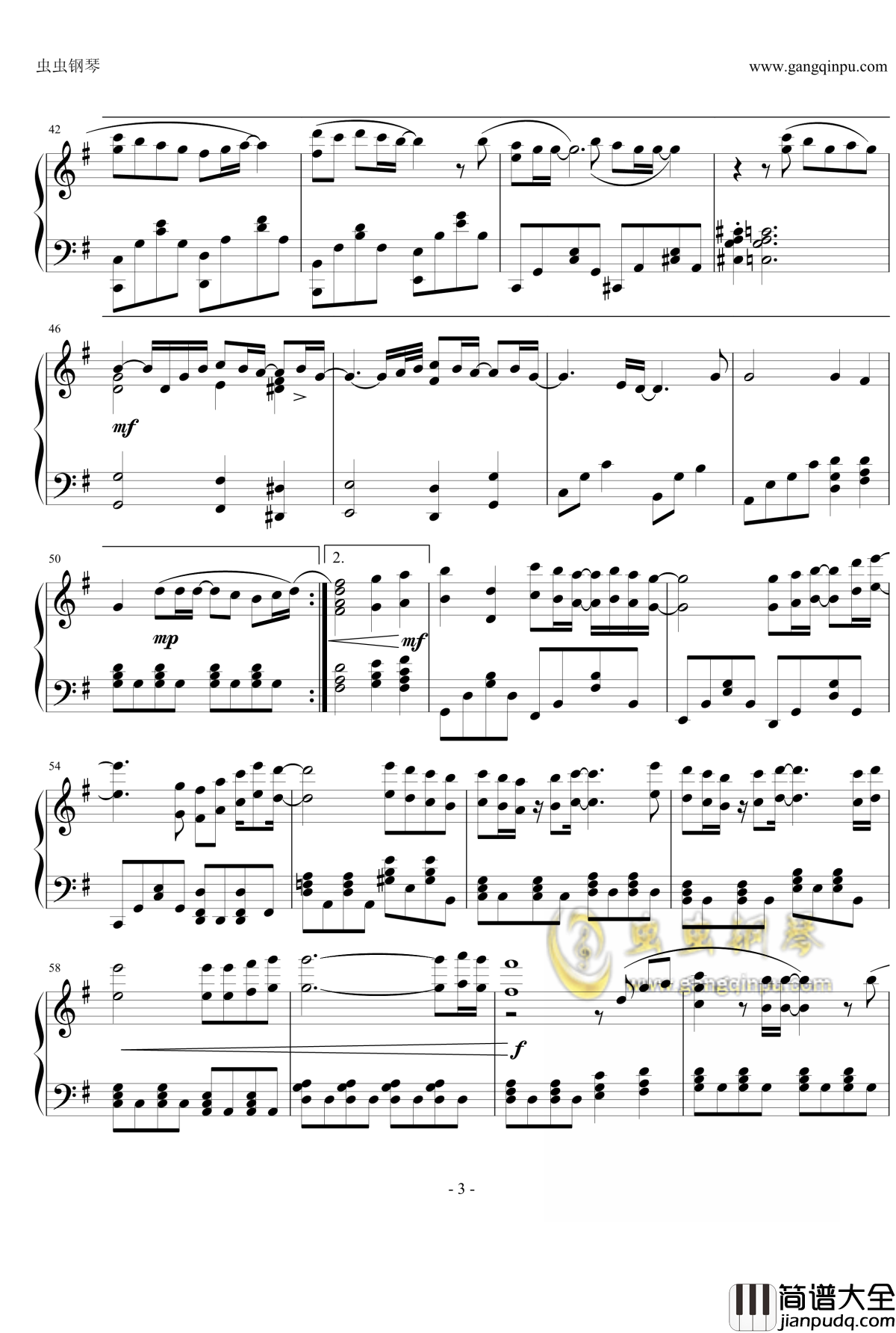 火山灰钢琴谱_钢琴独奏_柏木由纪