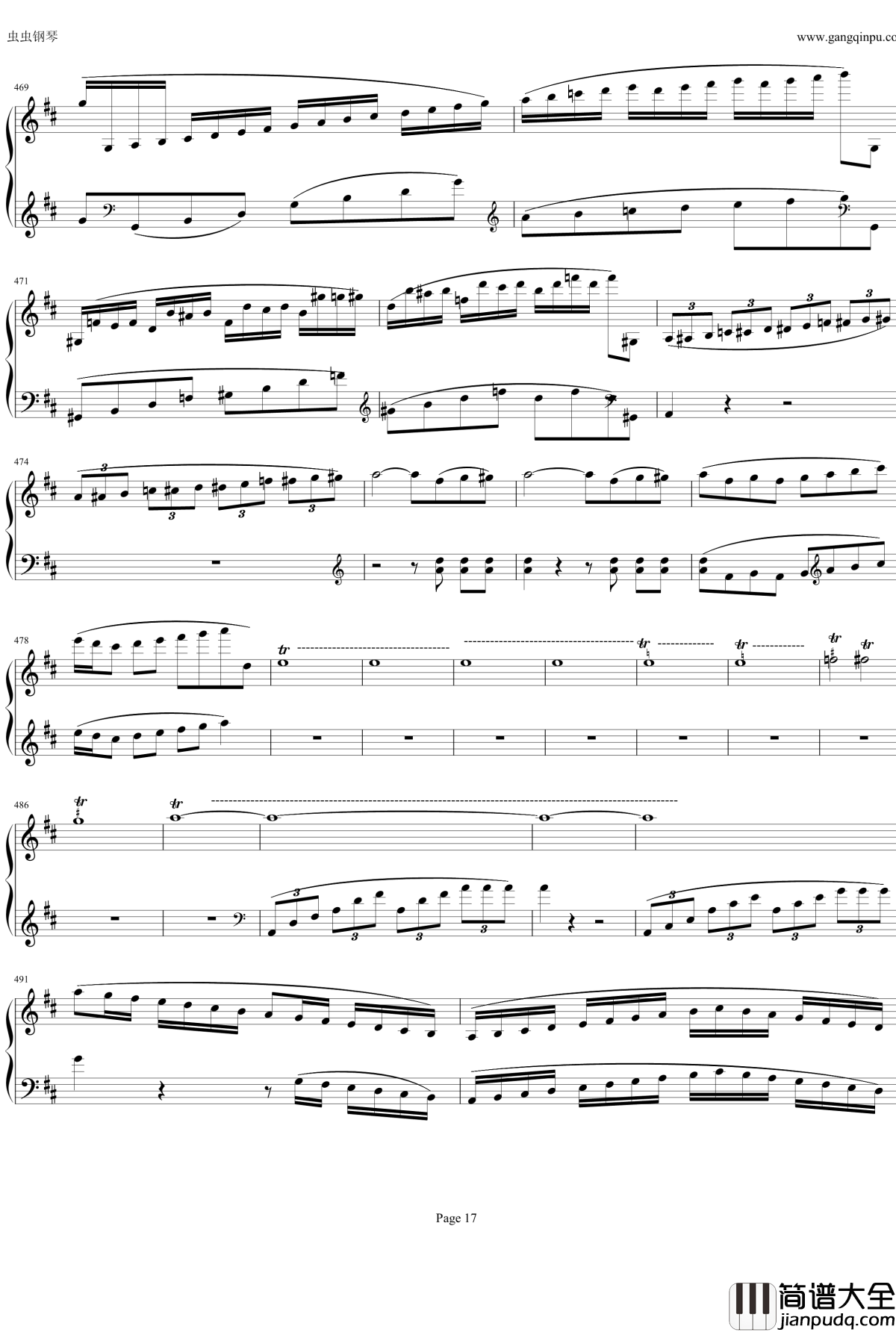 钢琴协奏曲Op61第一乐章钢琴谱_贝多芬_beethoven