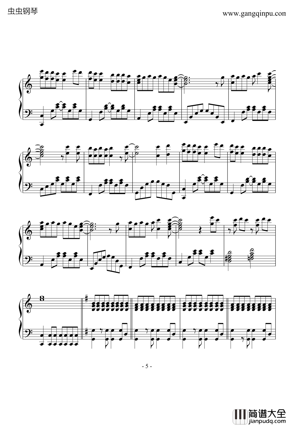 手紙～拝啓十五の君へ钢琴谱_简易全谱_Angela_Aki