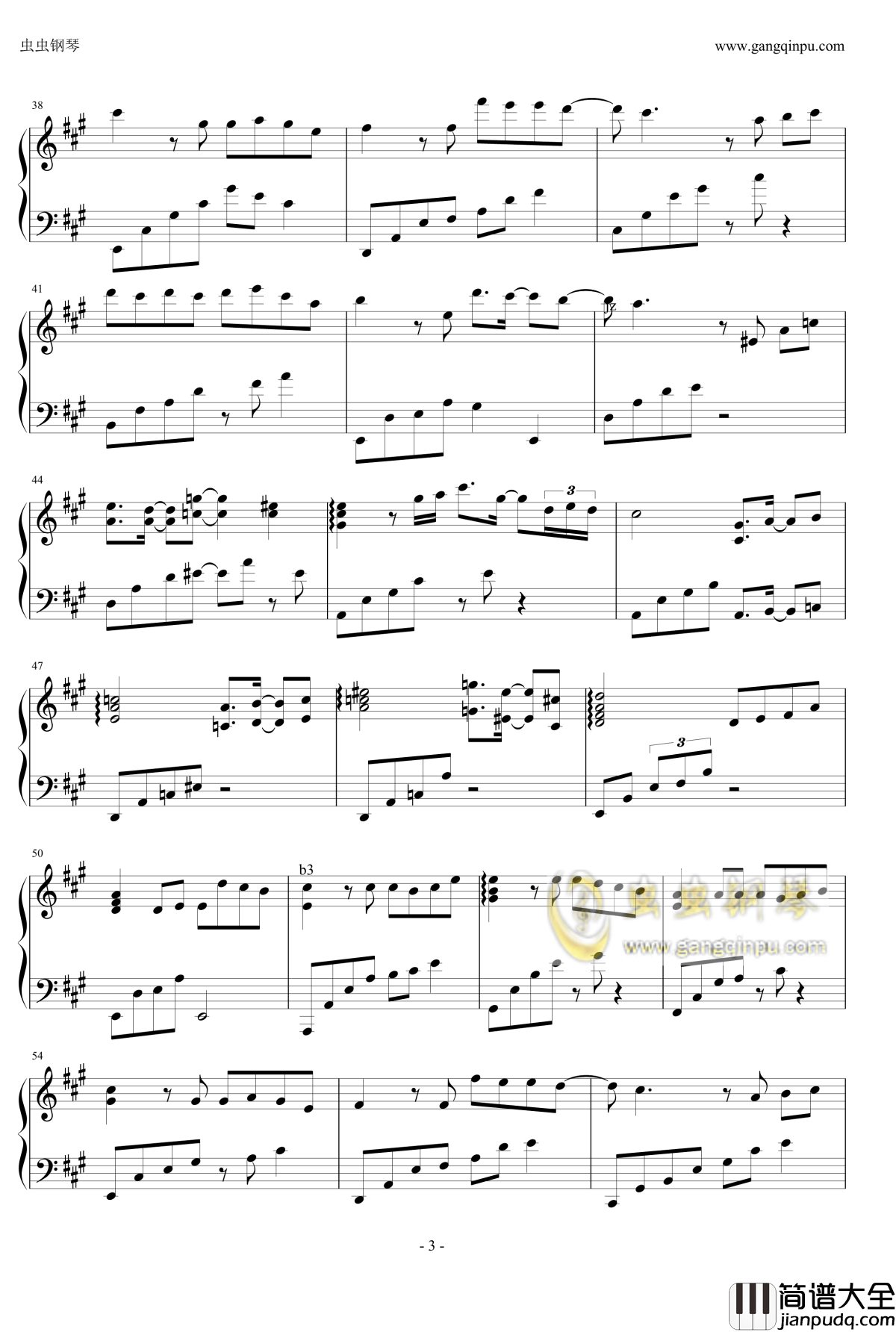 愿得一人心钢琴谱_欣仔版_李行亮