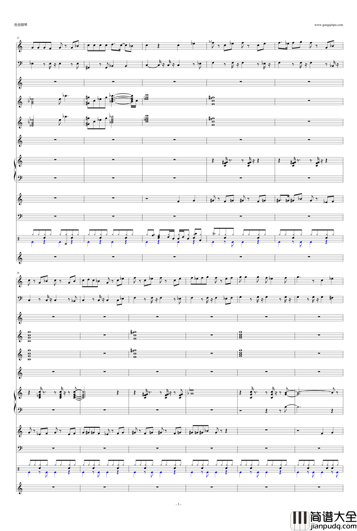 好姑娘钢琴谱_李晓杰