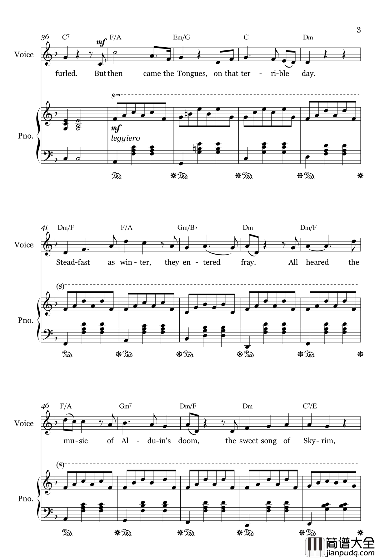 Tales_of_the_Tongue钢琴谱_老滚5_作废_上古卷轴