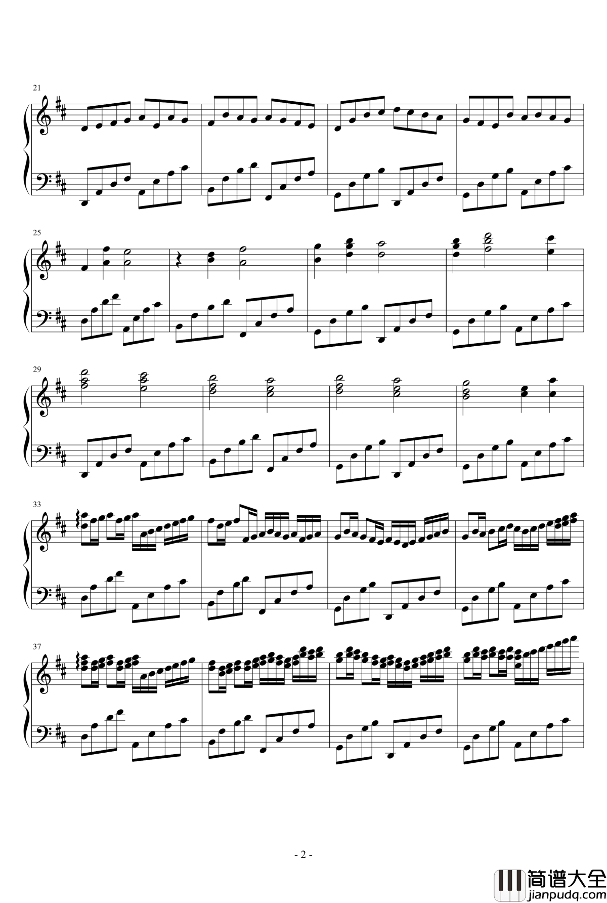 D大调卡农钢琴谱_帕赫贝尔_Pachelbel