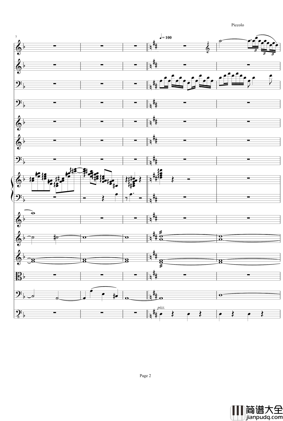 b小调小提琴协奏曲第三乐章钢琴谱_总谱_项道荣