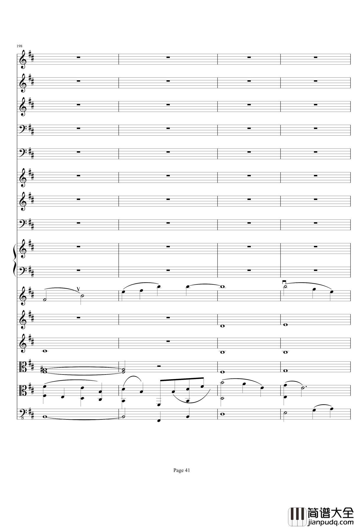 b小调小提琴协奏曲第三乐章钢琴谱_总谱_项道荣